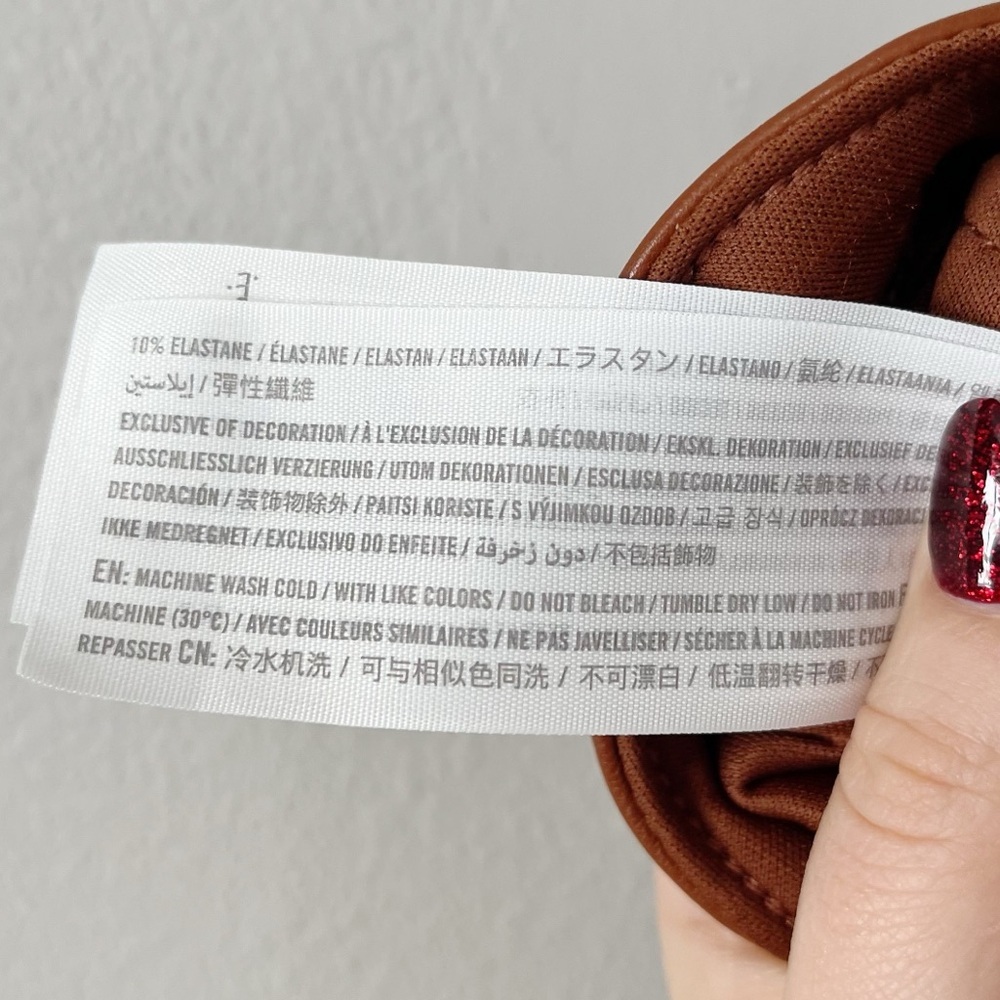 Abercrombie & Fitch Vegan Leather 90s Straight Ultra High Rise Pant Brown 27/4 - Picture 15 of 16